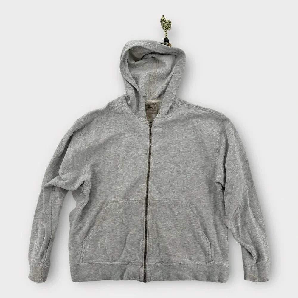 LL Bean Katahdin Sweatshirt Mens XL Full Zip Hoodie Gray Jacket Y2K FLAW